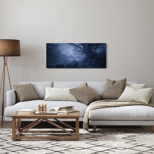 Obraz temného lesa (120x50 cm)