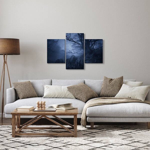 Obraz temného lesa (90x60 cm)
