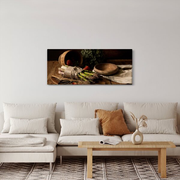 Obraz špargle na stole (120x50 cm)