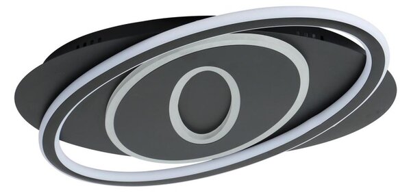 Brilagi - LED stmievateľné stropné svietidlo IRIS LED/78W/230V 37x49 cm čierna + diaľkový ovládač