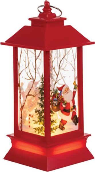 Ruhhy 26752 LED vianočný lampáš 12,5 cm, červený