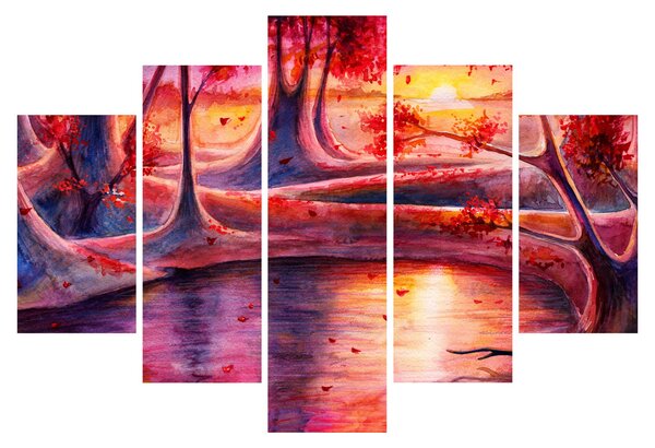 Obraz čarovného lesa (150x105 cm)