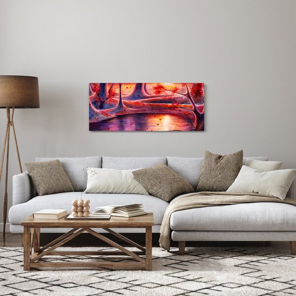 Obraz čarovného lesa (120x50 cm)