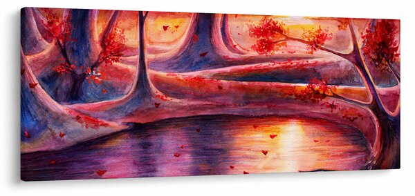 Obraz čarovného lesa (120x50 cm)