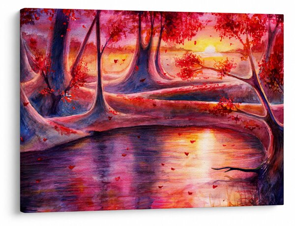 Obraz čarovného lesa (70x50 cm)