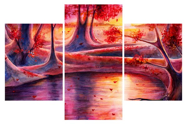 Obraz čarovného lesa (90x60 cm)