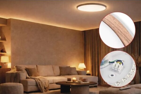 Stmievateľné LED stropné svietidlo ILVI LED/30W/230V 2700-6500K pr. 40 cm biela/béžová+DO
