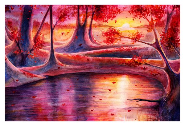 Obraz čarovného lesa (90x60 cm)
