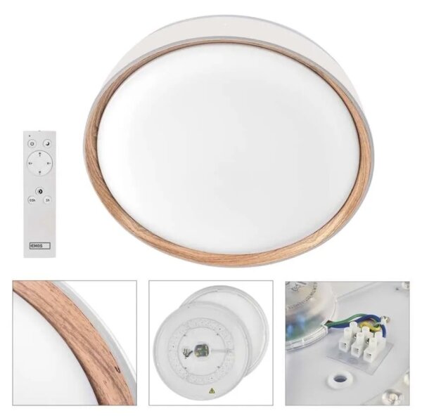 Stmievateľné LED stropné svietidlo ILVI LED/30W/230V 2700-6500K pr. 40 cm biela/béžová+DO