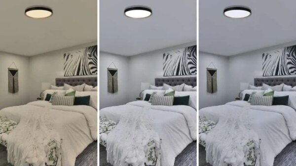 LED stmievateľné stropné svietidlo ILVI LED/45W/230V 2700-6500K pr. 50 cm čierna/béžová+DO