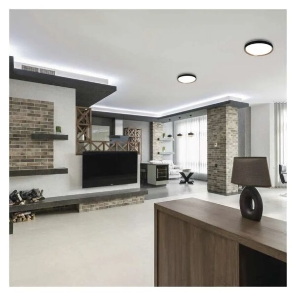 LED stmievateľné stropné svietidlo ILVI LED/30W/230V 2700-6500K pr. 40 cm čierna/bežová+DO