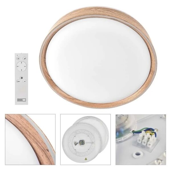 LED stmievateľné stropné svietidlo ILVI LED/30W/230V 2700-6500K priemer 40 cm béžová + diaľkové ovládanie