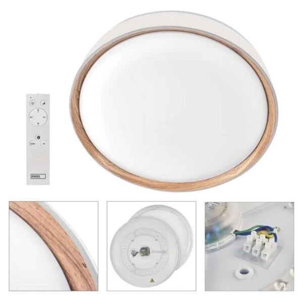LED stmievateľné stropné svietidlo ILVI LED/45W/230V 2700-6500K pr. 50 cm biela/béžová+DO