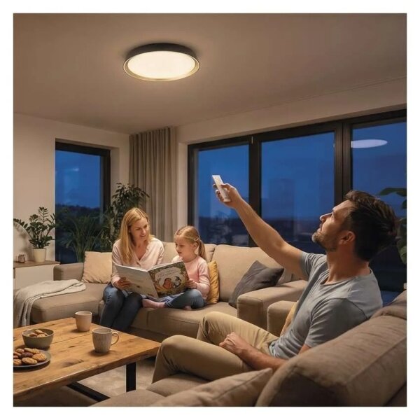 LED stmievateľné stropné svietidlo ILVI LED/30W/230V 2700-6500K pr. 40 cm čierna/mosadz+DO
