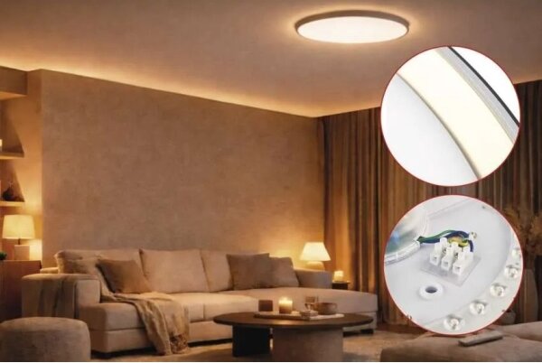 LED stmievateľné stropné svietidlo ILVI LED/30W/230V 2700-6500K pr. 40 cm čierna/mosadz+DO