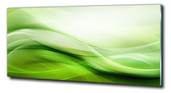 Fotoobraz sklenený na stenu do obývačky Zelenej vlny pozadie