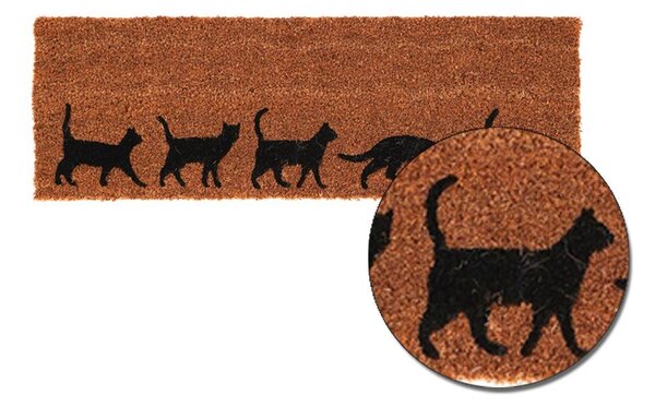 Vonkajšia rohožka Cats, 75x25 cm