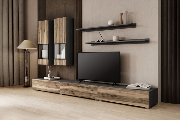 Obývacia stena BAROS touchwood-orech satin