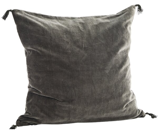 Zamatová obliečka na vankúš Grey 50 × 50 cm