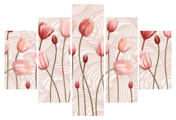 Obraz - Ružové tulipány (150x105 cm)