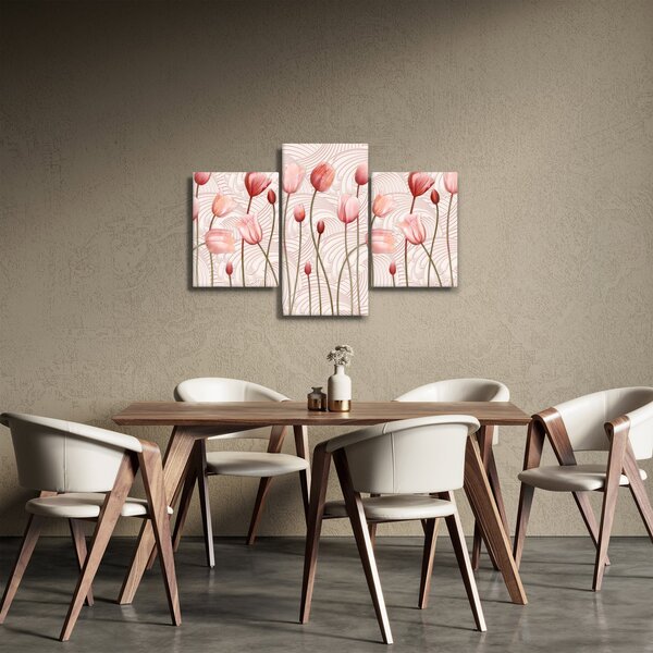 Obraz - Ružové tulipány (90x60 cm)