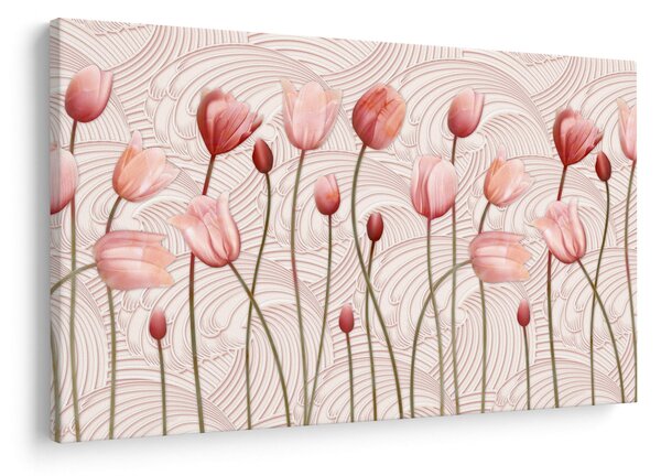 Obraz - Ružové tulipány (90x60 cm)