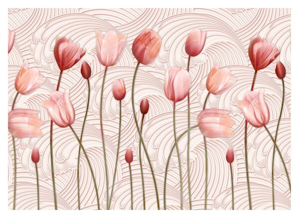 Obraz - Ružové tulipány (70x50 cm)