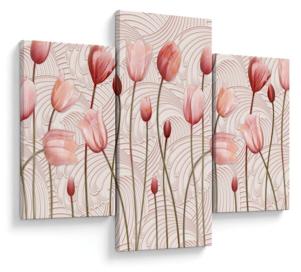 Obraz - Ružové tulipány (90x60 cm)