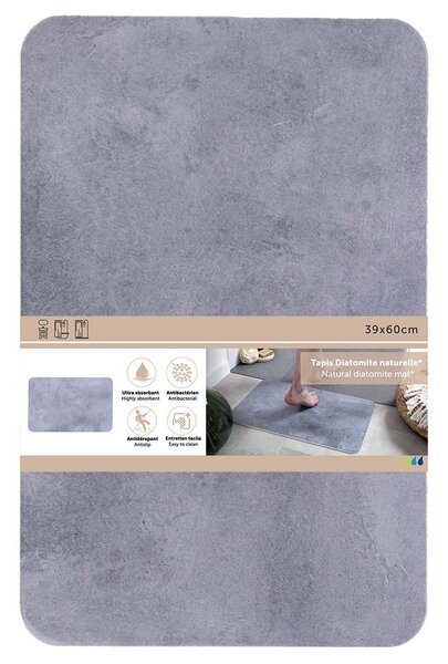 Predložka do kúpeľne Sofer Grey, 39x60 cm, sivá