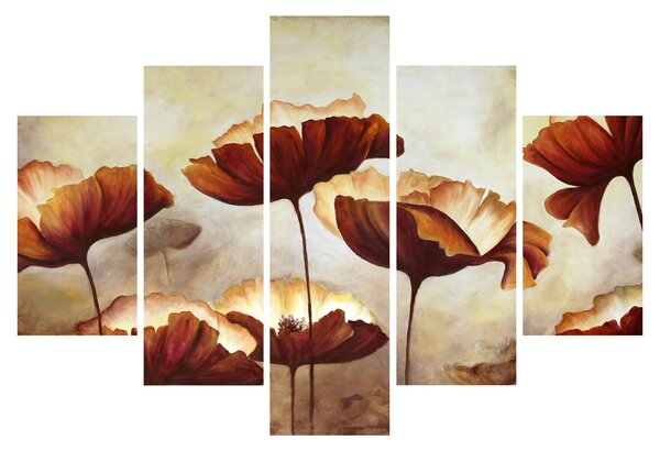 Obraz červených kvetov (150x105 cm)