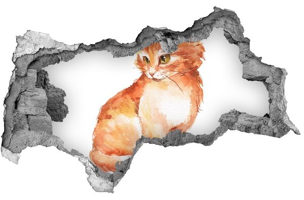 Diera 3D fototapeta nálepka Red cat nd-b-120895228