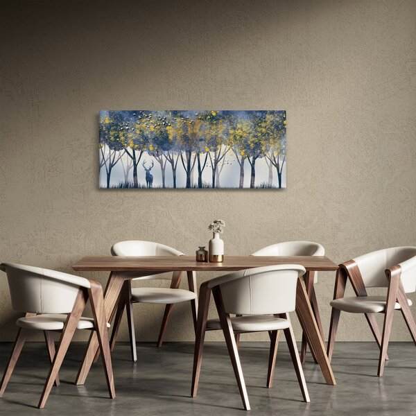 Obraz jeleňa v lese (120x50 cm)
