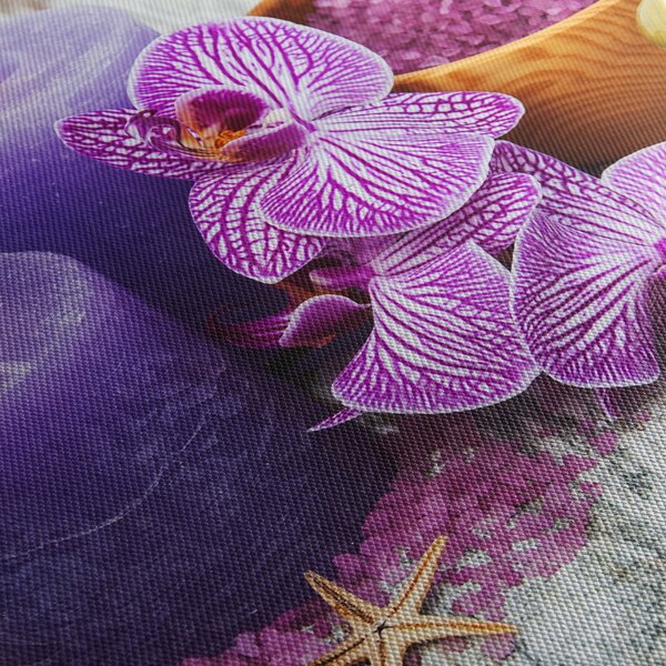 Obraz orchideí a sviečok (70x50 cm)