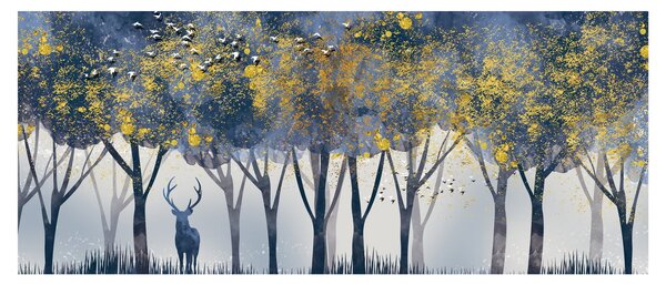 Obraz jeleňa v lese (120x50 cm)