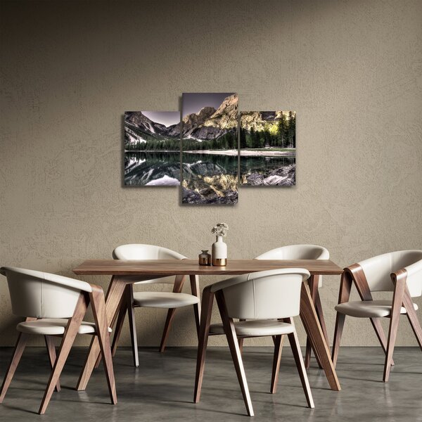 Obraz jazera v horách (90x60 cm)