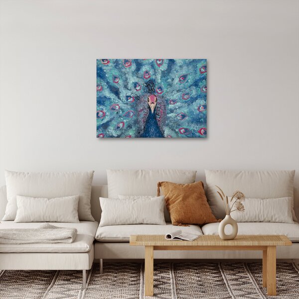 Obraz maľovaného páva (70x50 cm)