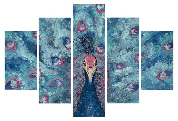 Obraz maľovaného páva (150x105 cm)