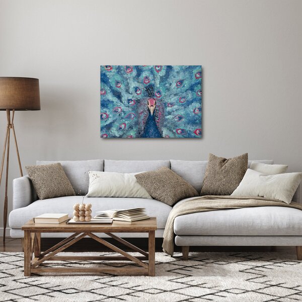 Obraz maľovaného páva (70x50 cm)