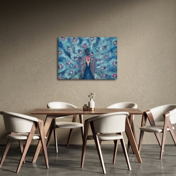 Obraz maľovaného páva (70x50 cm)