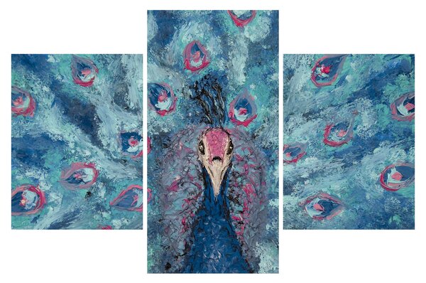Obraz maľovaného páva (90x60 cm)