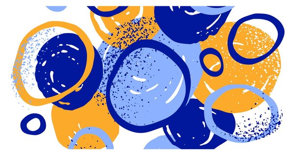 Obraz - Svetlý motív s kruhmi (120x50 cm)