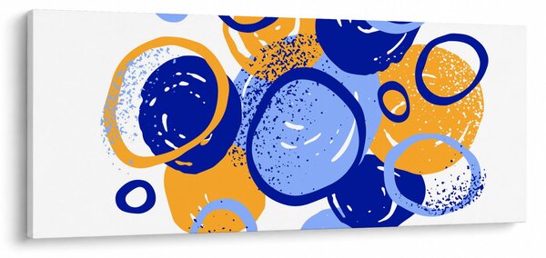 Obraz - Svetlý motív s kruhmi (120x50 cm)
