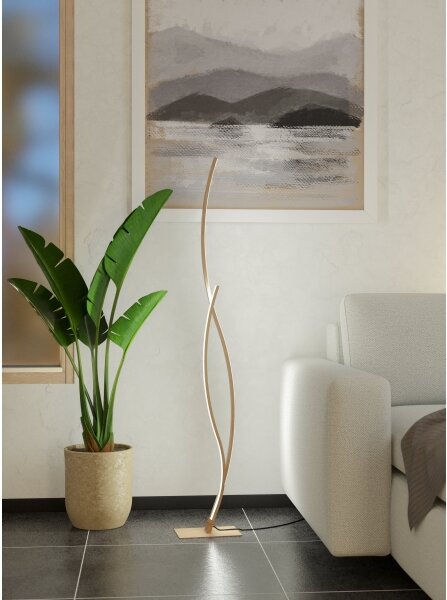 Eglo 901214 - LED Stojacia lampa GRISOLIA LED/20W/230V 4000K béžová