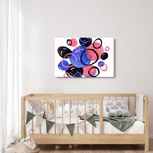 Obraz - Motív s kruhmi v živých farbách (90x60 cm)