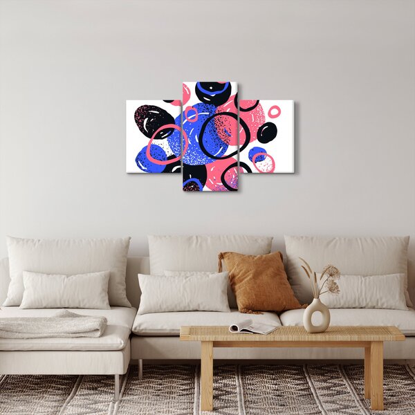 Obraz - Motív s kruhmi v živých farbách (90x60 cm)