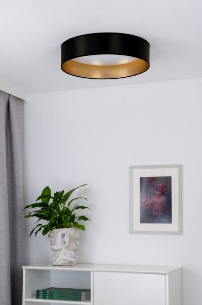 Duolla - LED Stropné svietidlo ROLLER LED/24W/230V pr. 45 cm čierna/zlatá