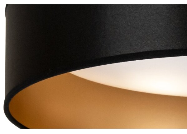 Duolla - LED Stropné svietidlo ROLLER LED/24W/230V pr. 45 cm čierna/zlatá