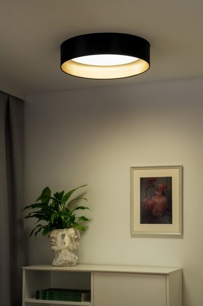 Duolla - LED Stropné svietidlo ROLLER LED/24W/230V pr. 45 cm čierna/zlatá