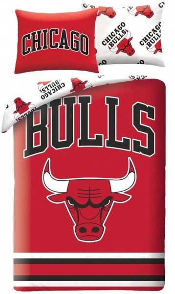 Obojstranné posteľné obliečky z mikrovlákna Chicago Bulls - NBA - 70x90 cm + 140x200 cm