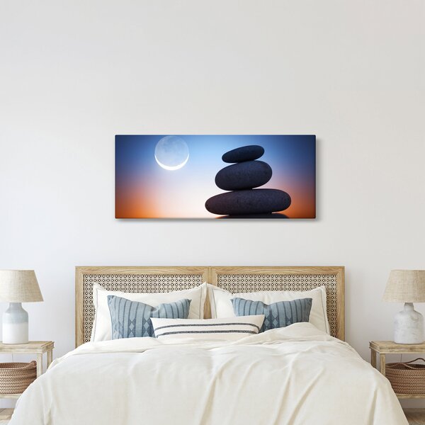 Obraz poskladaných kameňov na sebe (120x50 cm)